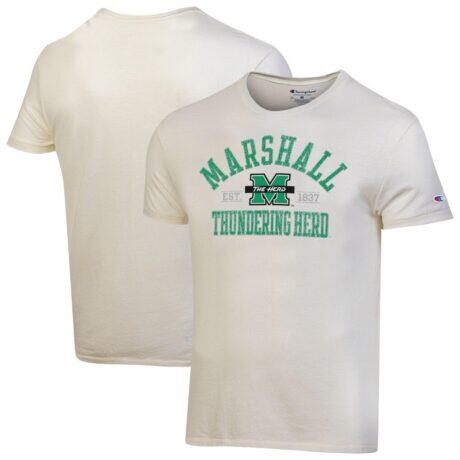 Marshall Thundering Herd Champion Ultimate Triblend T-Shirt - White - Front View