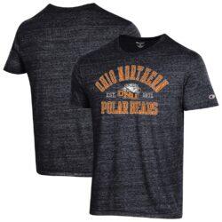 Ohio Northern Polar Bears Champion Ultimate Triblend T-Shirt - Black - Front View