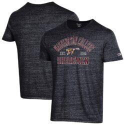 Washington College Shoremen Champion Ultimate Triblend T-Shirt - Black - Front View