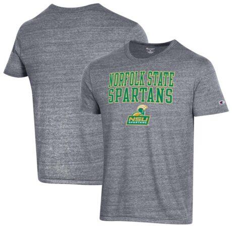 Norfolk State Spartans Champion Ultimate Triblend T-Shirt - Gray - Front View