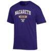 Nazareth University Golden Flyers Champion Dad Pill Box Jersey T-Shirt - Purple - Side View