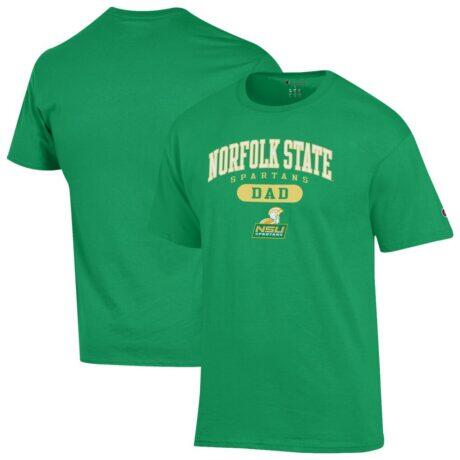 Norfolk State Spartans Champion Dad Pill Box Jersey T-Shirt - Green - Front View
