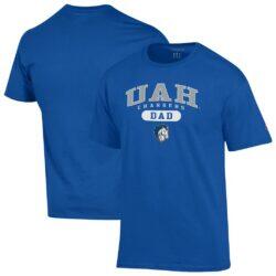 UAH Chargers Champion Dad Pill Box Jersey T-Shirt - Blue - Front View