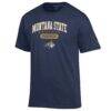 Montana State Bobcats Champion Unisex Grandparent Pill Box Jersey T-Shirt - Navy - Side View