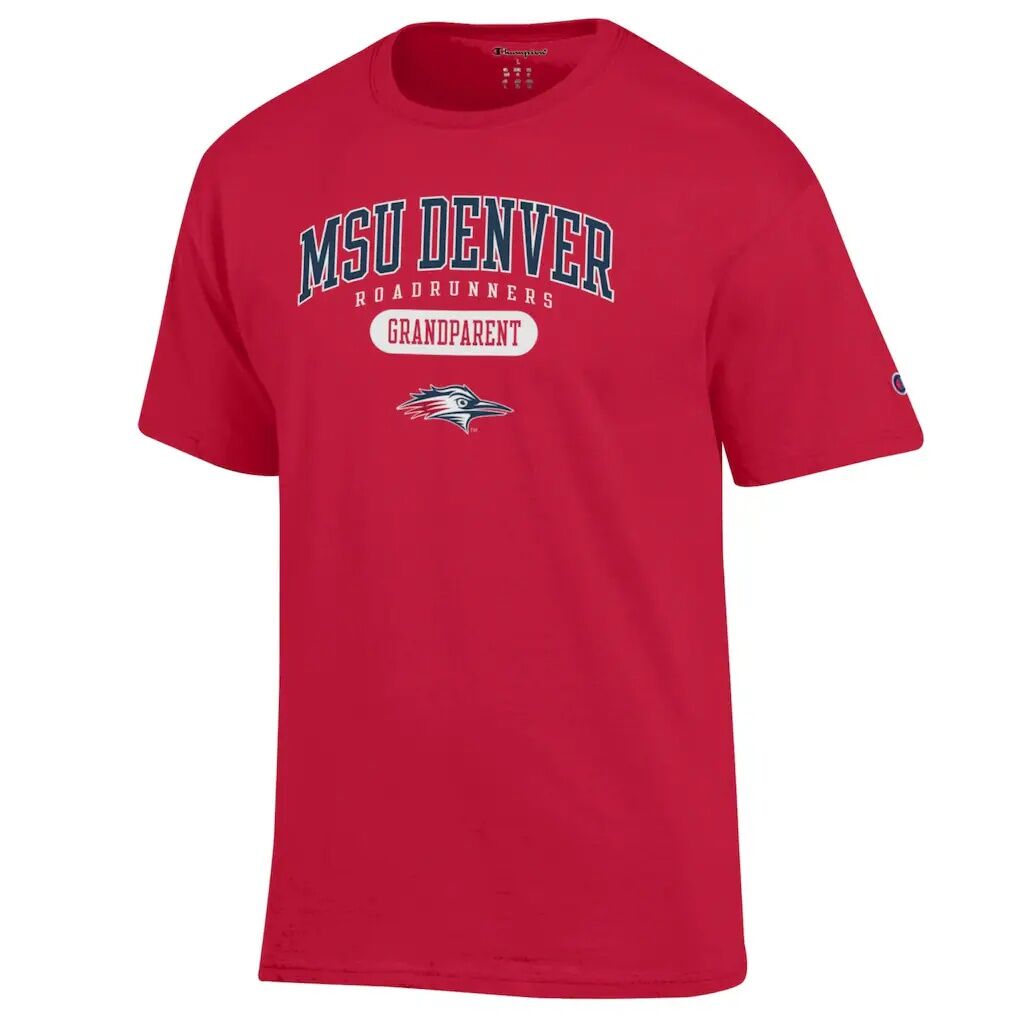 MSU Denver Roadrunners Champion Unisex Grandparent Pill Box Jersey T-Shirt