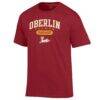 Oberlin Yeomen Champion Unisex Grandparent Pill Box Jersey T-Shirt - Cardinal - Side View
