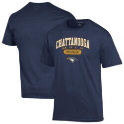 Tennessee Chattanooga Mocs Champion Unisex Grandparent Pill Box Jersey T-Shirt - Navy - Front View
