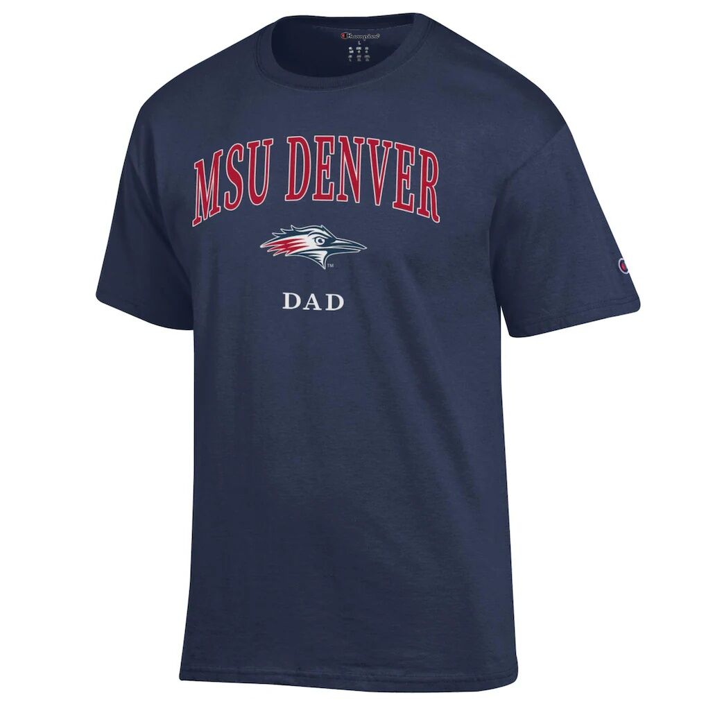 MSU Denver Roadrunners Champion Arch Dad Jersey T-Shirt