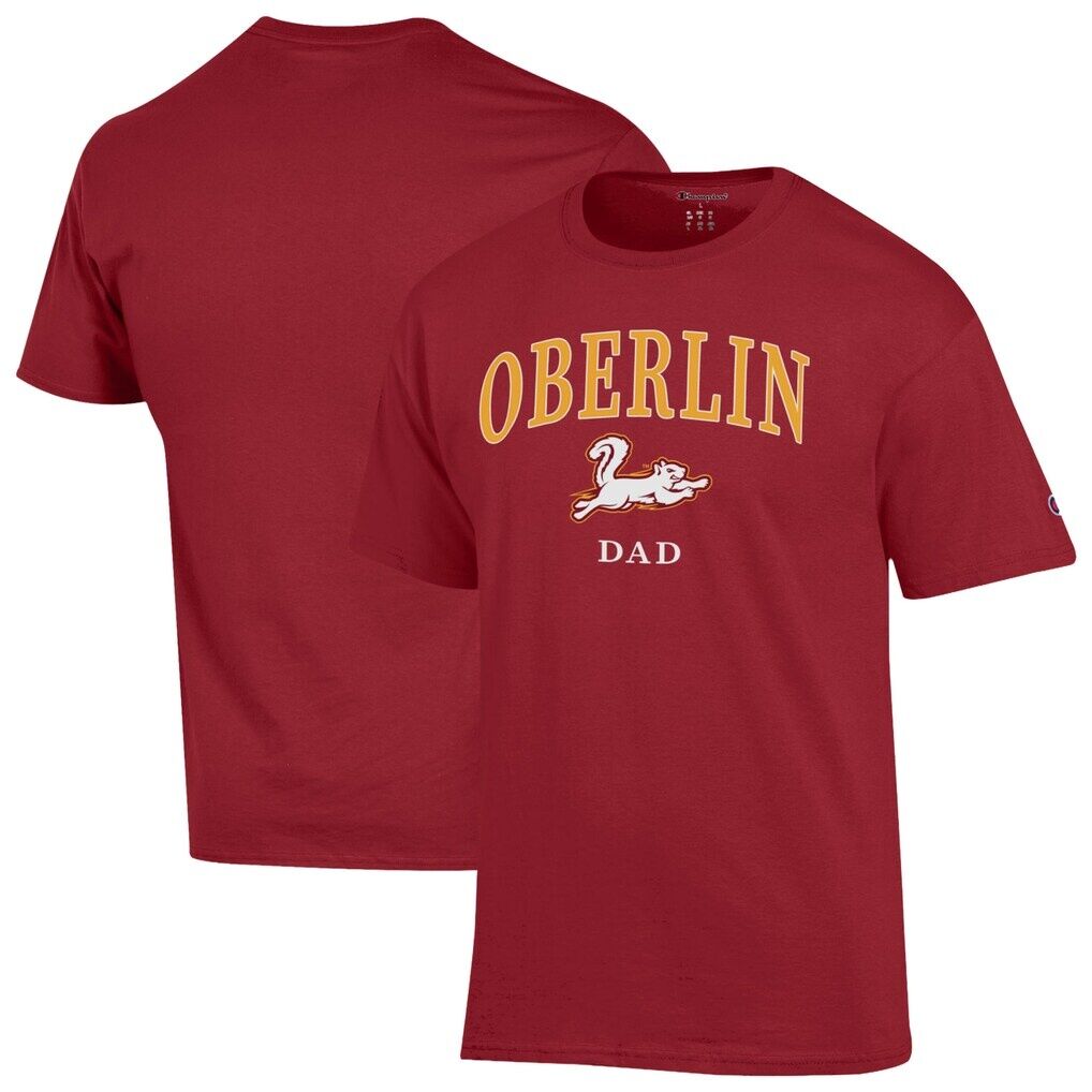 Oberlin Yeomen Champion Arch Dad Jersey T-Shirt - Cardinal