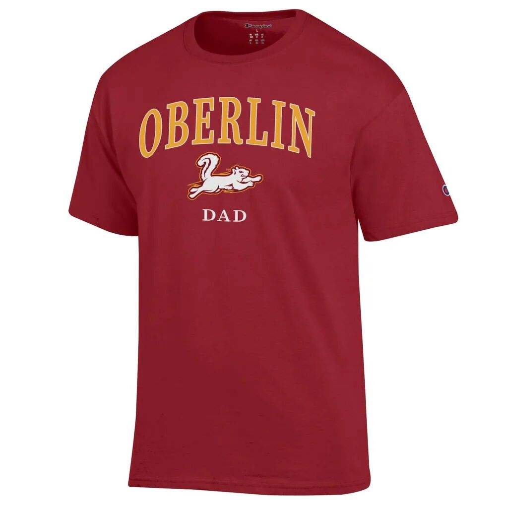 Oberlin Yeomen Champion Arch Dad Jersey T-Shirt - Cardinal