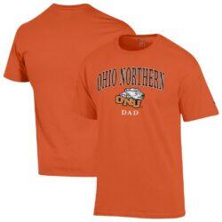 Ohio Northern Polar Bears Champion Arch Dad Jersey T-Shirt - Orange - Front View