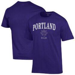 Portland Pilots Champion Arch Dad Jersey T-Shirt - Purple - Front View