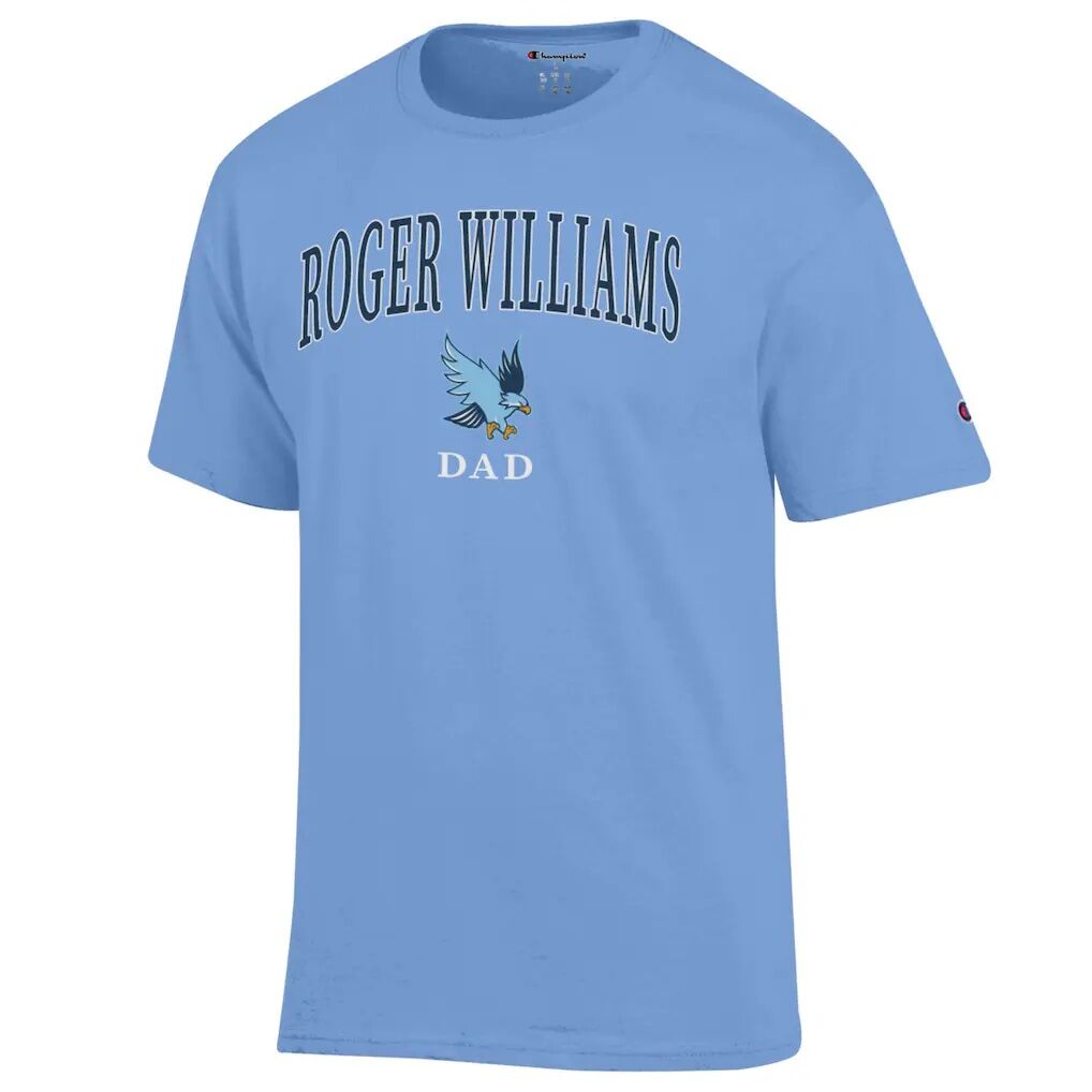 RWU Hawks Champion Arch Dad Jersey T-Shirt - Light Blue