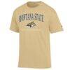 Montana State Bobcats Champion Unisex Arch Grandparent Jersey T-Shirt - Yellow - Side View