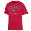 MSU Denver Roadrunners Champion Unisex Arch Grandparent Jersey T-Shirt - Red - Side View