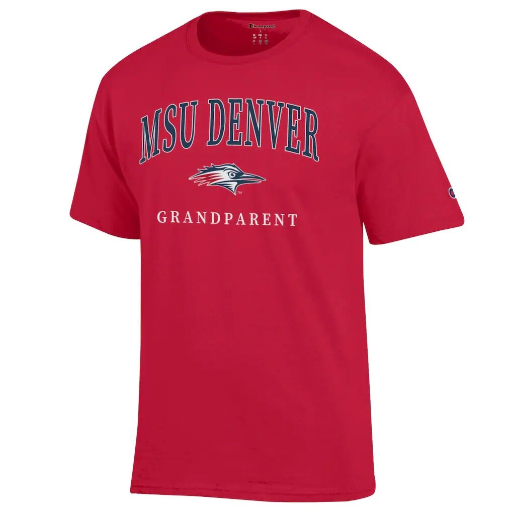 MSU Denver Roadrunners Champion Unisex Arch Grandparent Jersey T-Shirt