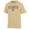 Nazareth University Golden Flyers Champion Unisex Arch Grandparent Jersey T-Shirt - Yellow - Side View