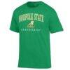 Norfolk State Spartans Champion Unisex Arch Grandparent Jersey T-Shirt - Green - Side View