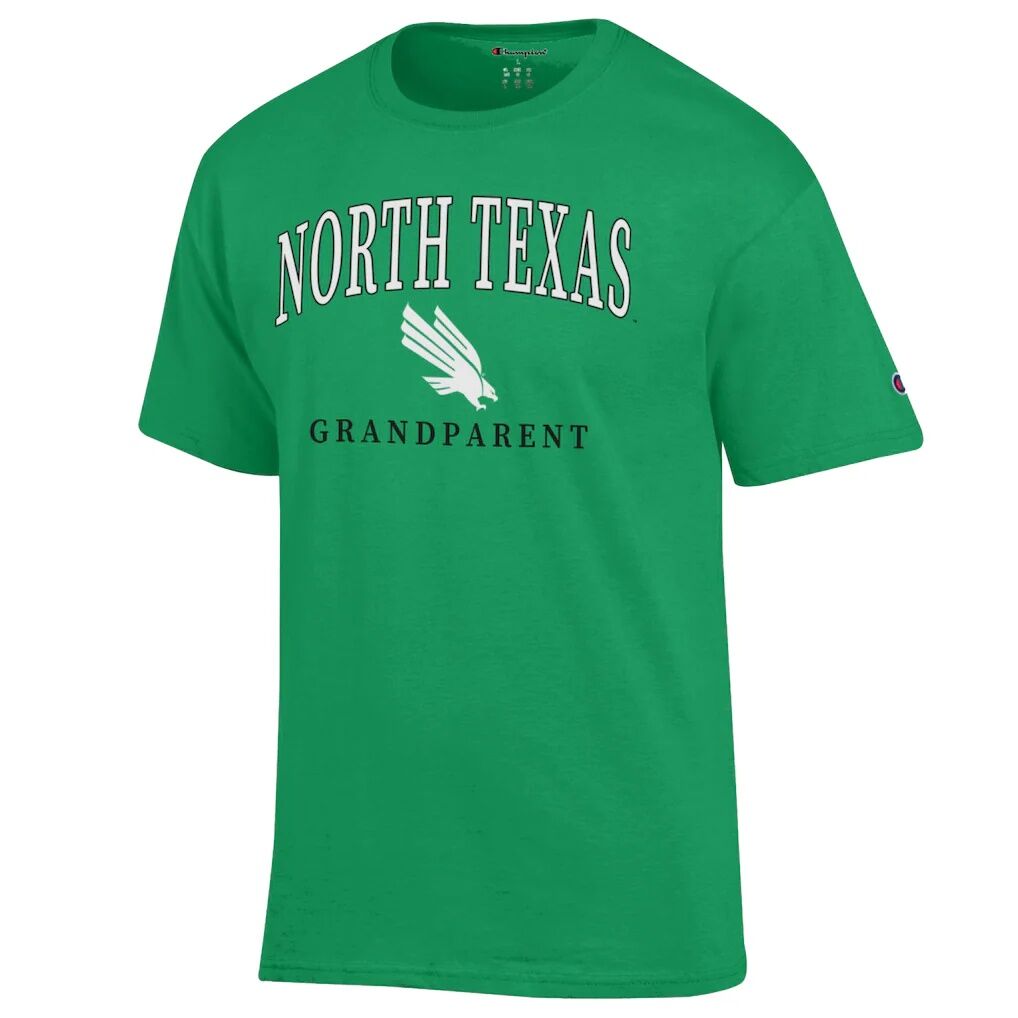North Texas Mean Green Champion Unisex Arch Grandparent Jersey T-Shirt - Kelly Green