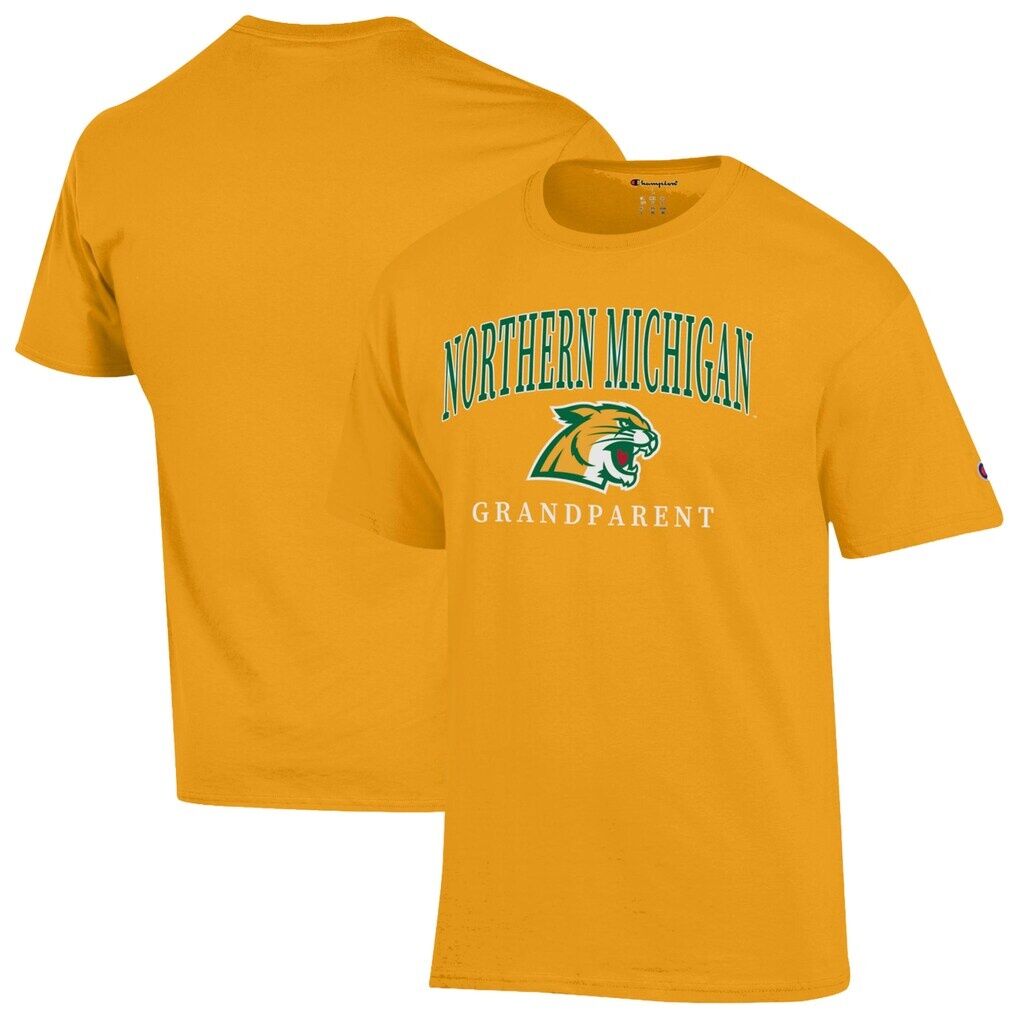 Northern Michigan Wildcats Champion Unisex Arch Grandparent Jersey T-Shirt