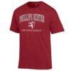 Phillips Exeter Academy Big Red Champion Unisex Arch Grandparent Jersey T-Shirt - Maroon - Side View