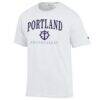 Portland Pilots Champion Unisex Arch Grandparent Jersey T-Shirt - White - Side View