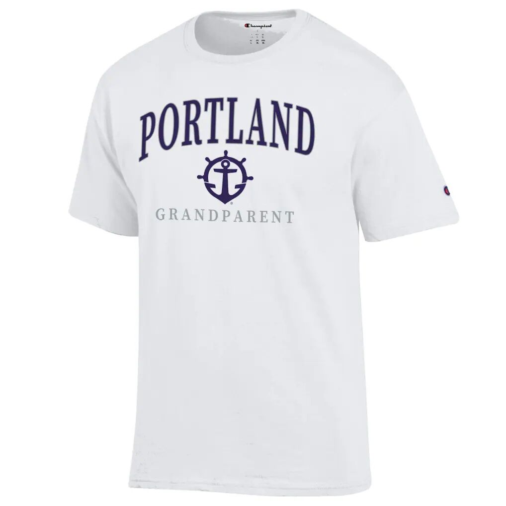 Portland Pilots Champion Unisex Arch Grandparent Jersey T-Shirt