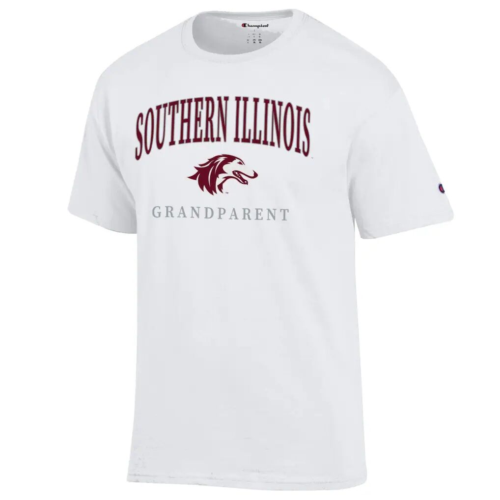 Southern Illinois Salukis Champion Unisex Arch Grandparent Jersey T-Shirt