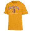Tennessee Tech Golden Eagles Champion Unisex Arch Grandparent Jersey T-Shirt - Yellow - Side View