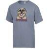 Southern Illinois Salukis ComfortWash Dog T-Shirt - Gray - Side View