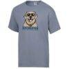 Rochester Yellow Jackets ComfortWash Dog T-Shirt - Gray - Side View