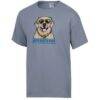 South Dakota State Jackrabbits ComfortWash Dog T-Shirt - Gray - Side View