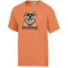Ohio Northern Polar Bears ComfortWash Dog T-Shirt - Orange - Side View