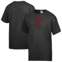 Temple Owls ComfortWash T-Shirt - Black - Front View