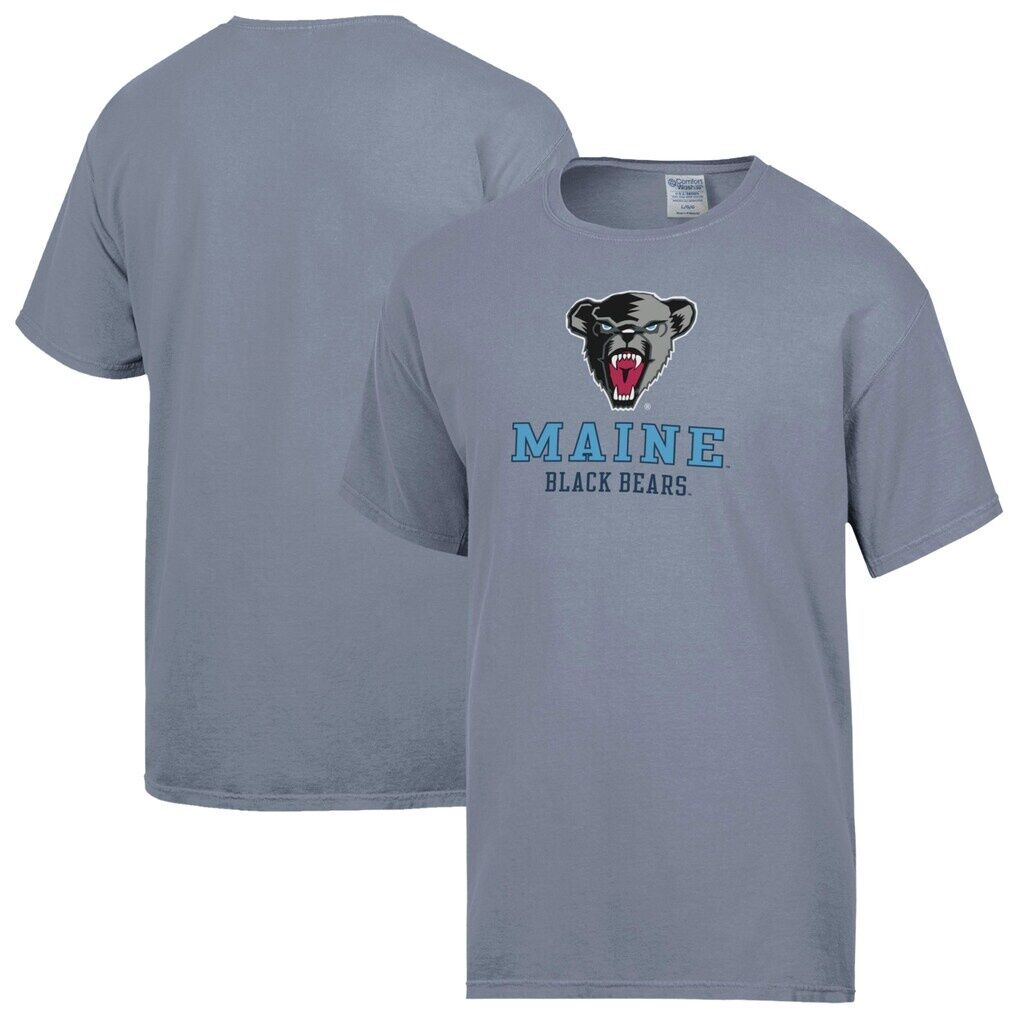 Maine Black Bears ComfortWash Logo Over Stacked T-Shirt