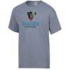 Maine Black Bears ComfortWash Logo Over Stacked T-Shirt - Gray - Side View
