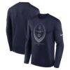 Dallas Cowboys Nike Legend Icon Dri-FIT Long Sleeve T-Shirt - Navy - Front View
