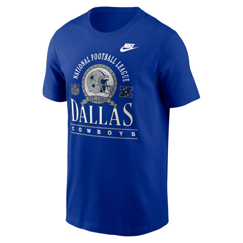Dallas Cowboys Nike Rewind Team Spirit Essential Cotton T-Shirt - Royal