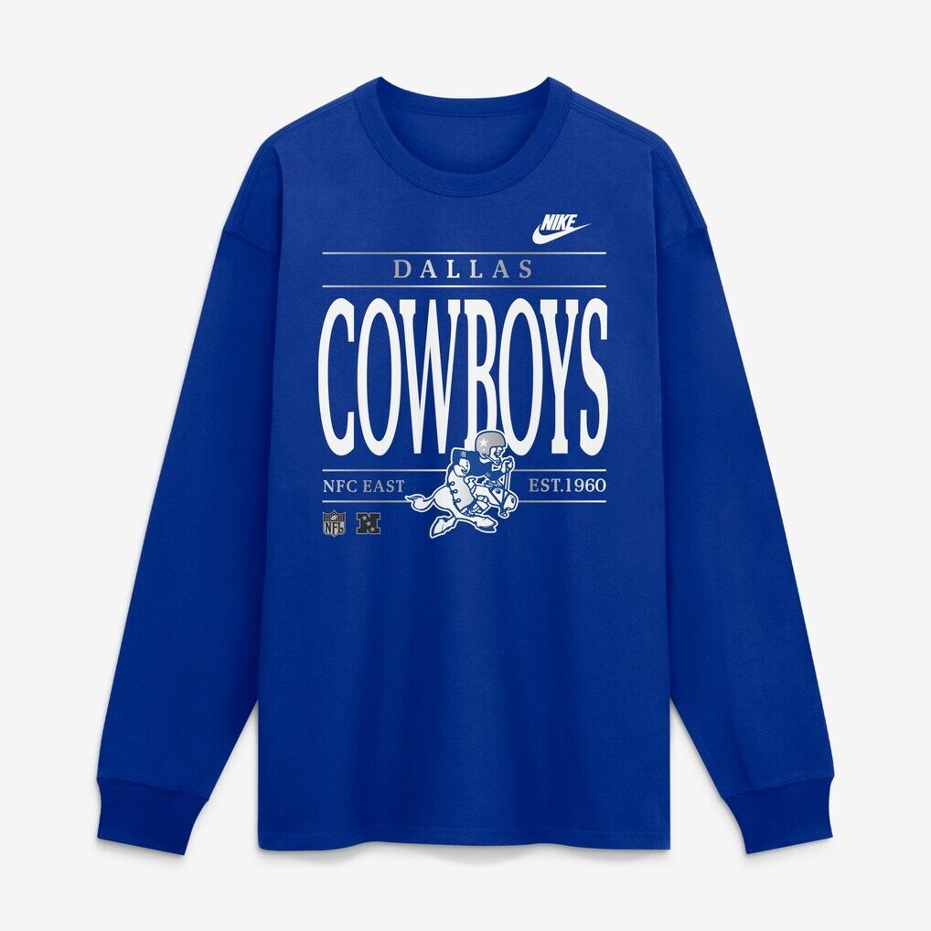 Dallas Cowboys Nike Red Zone Long Sleeve Max90 T-Shirt - Royal