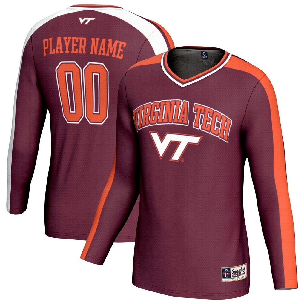 Virginia Tech Hokies GameDay Greats Unisex NIL Pick-A-Player Collegiate Women's Volleyball Lightweight Fashion Jersey - Maroon