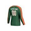 Miami Hurricanes GameDay Greats Unisex NIL Pick-A-Player Collegiate Women's Volleyball Lightweight Fashion Jersey - Green - Detail View