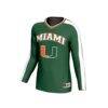 Miami Hurricanes GameDay Greats Unisex NIL Pick-A-Player Collegiate Women's Volleyball Lightweight Fashion Jersey - Green - Side View