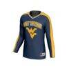 West Virginia Mountaineers GameDay Greats Youth NIL Pick-A-Player Collegiate Women's Volleyball Lightweight Fashion Jersey - Navy - Side View