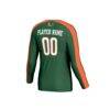 Miami Hurricanes GameDay Greats Youth NIL Pick-A-Player Collegiate Women's Volleyball Lightweight Fashion Jersey - Green - Detail View