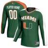 Miami Hurricanes GameDay Greats Youth NIL Pick-A-Player Collegiate Women's Volleyball Lightweight Fashion Jersey - Green - Front View