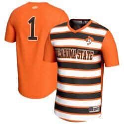 Oklahoma State Cowboys GameDay Greats Unisex Lightweight Collegiate #1 Soccer Fashion Jersey - Orange - Front View