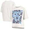 North Carolina Tar Heels Pressbox Women's Elena Oversized Slub T-Shirt - White - Front View