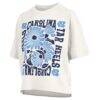 North Carolina Tar Heels Pressbox Women's Elena Oversized Slub T-Shirt - White - Side View