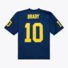 Tom Brady Michigan Wolverines Mitchell & Ness 1999 College Vault Jersey - Navy - Side View