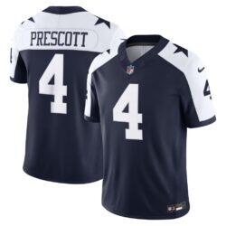 Dak Prescott Dallas Cowboys Nike Alternate Vapor F.U.S.E. Stitched Limited Jersey - Navy - Front View